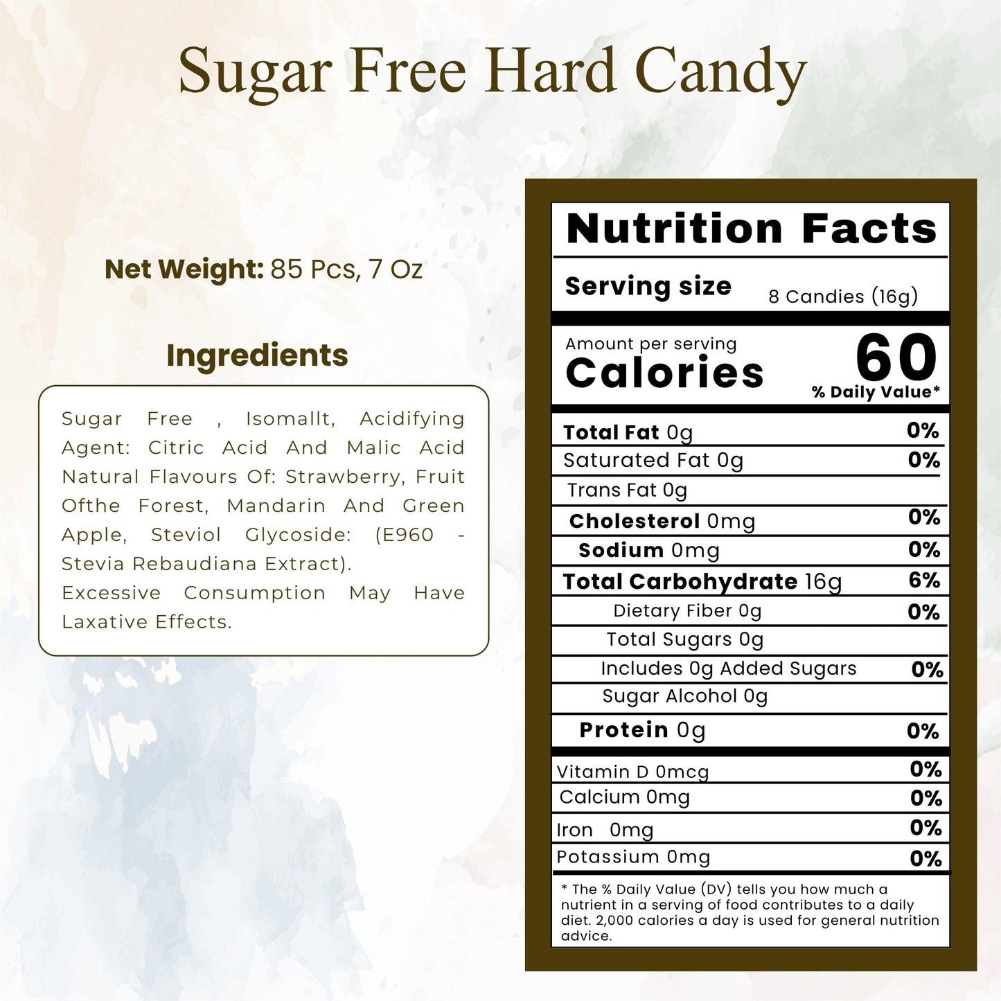 Andy Anand Sugar-Free Italian Fruit Hard Candy, 85 pc, 7 oz – Stevia Sweetened, Gluten-Free, Keto & Diabetic-Friendly Assorted Gift Box