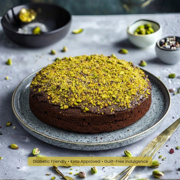 Andy Anand Sugar-Free Dubai Pistachio Chocolate Cake, 2.2 lb – Kataifi, Pistachio Cream, Keto & Diabetic-Friendly Viral Birthday Gift Box