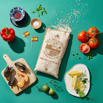 Gourmanity Spanish Paella Rice, Rey del Arroz Authentic Short Grain Valencia Rice from Spain, Great for Paella, Risotto, Seafood