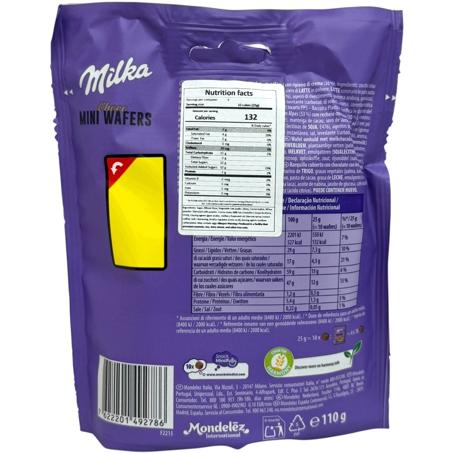 Milka Chocolate Mini Wafer 110g – Crisp Chocolate Snack