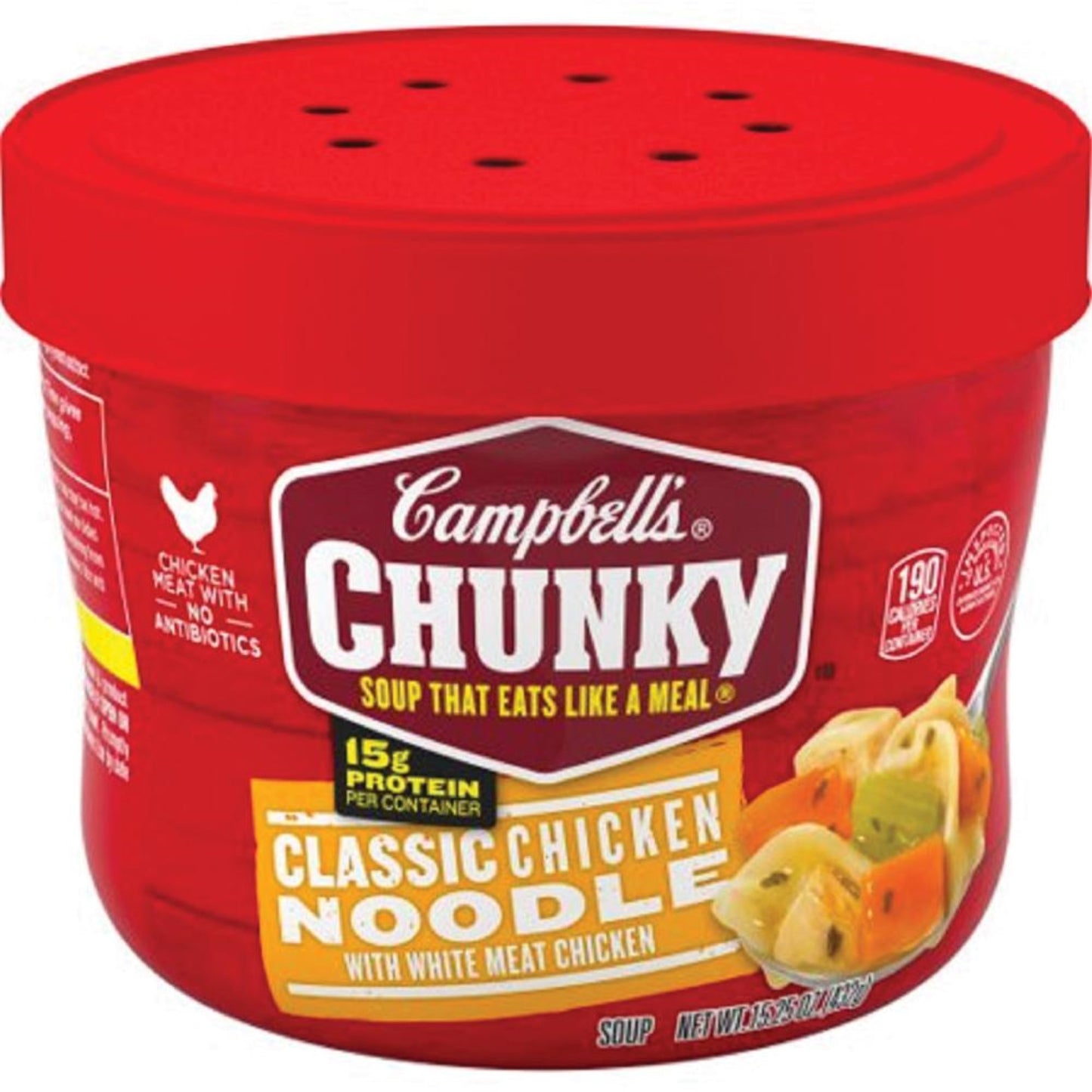 Campbells Chunky Classic Chicken Noodle Soup - 15.25 Fl Oz - 8 / Carton