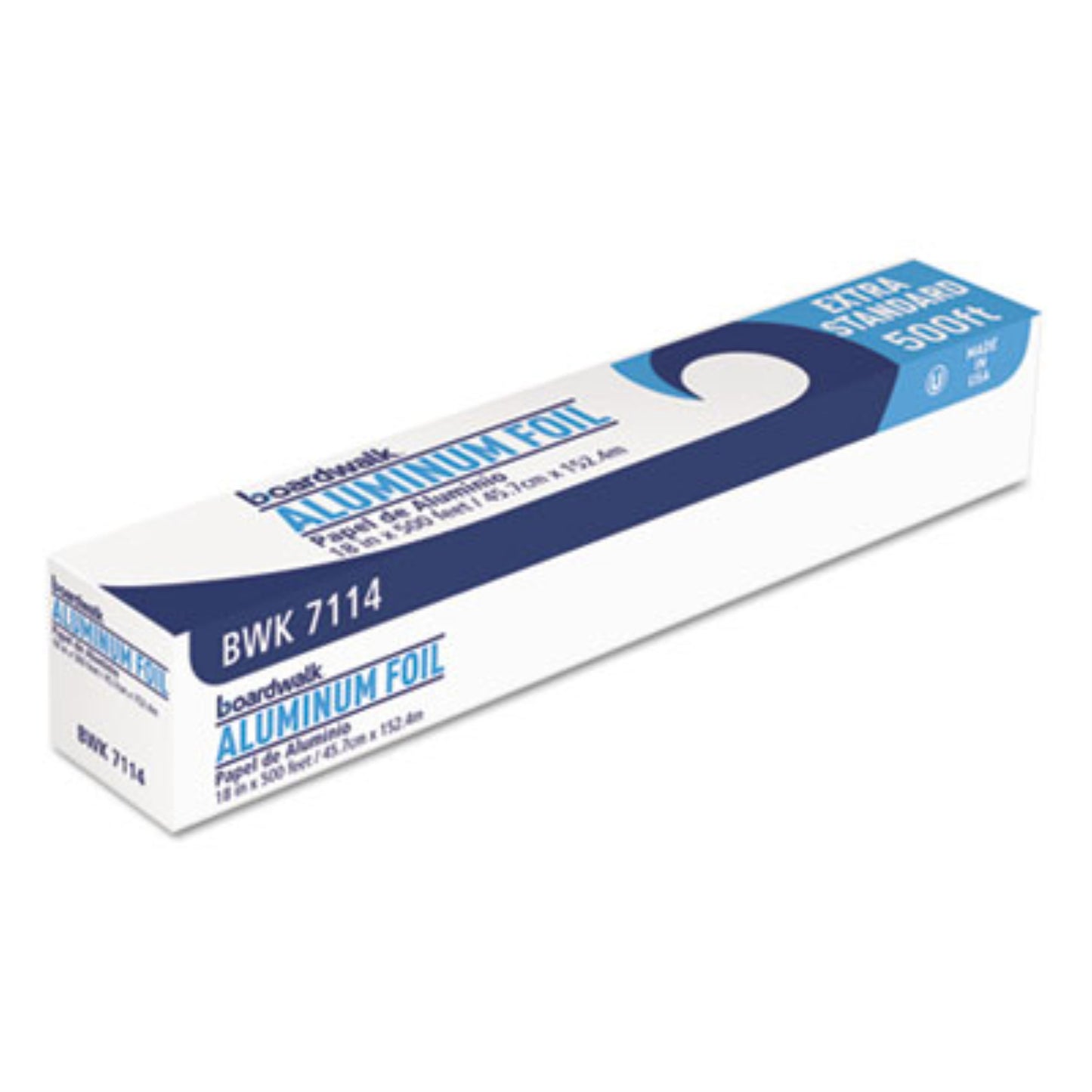 Boardwalk Bwk7114 Premium Quality Aluminum Foil Roll, 18' X 500 Ft, 16 Micron Thickness, Silver (1/Carton)