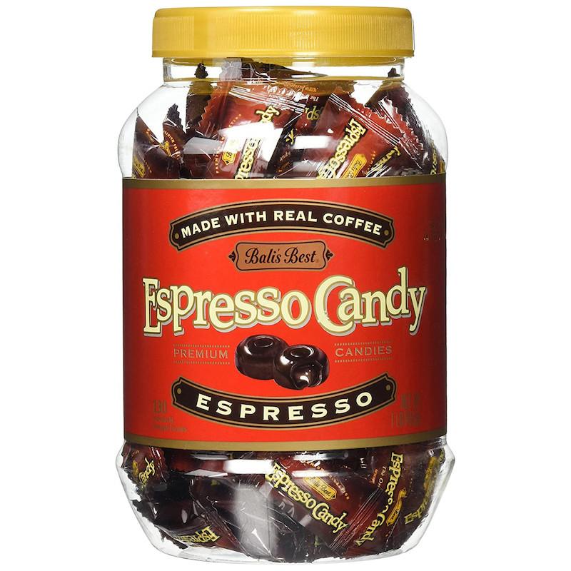Balis Best Espresso Coffee Hard Candy Jar, 100 pieces