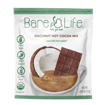 Instant Dairy Free Coconut Hot Cocoa Mix | Single Serving 5 Pack |Gluten Free, Vegan and Organic