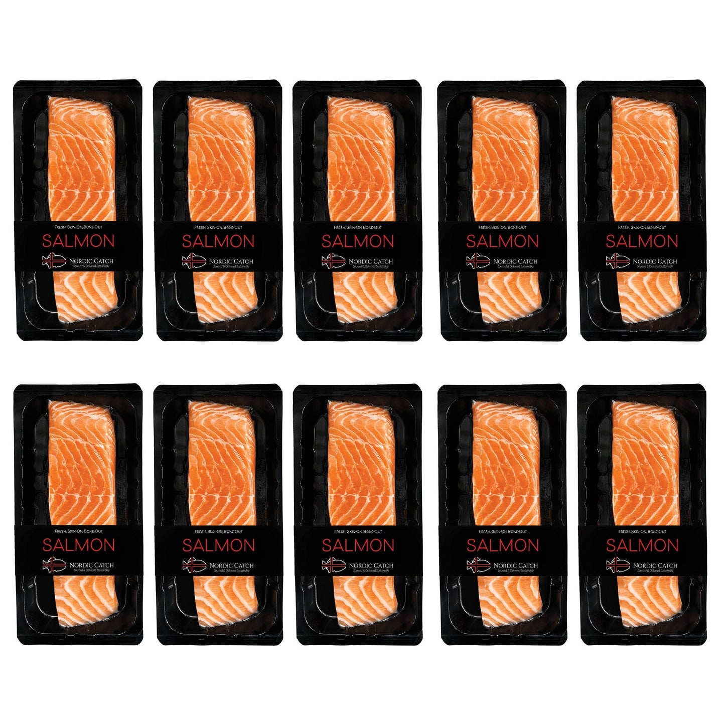 Best Sashimi Grade Salmon Fillet, Never Frozen From Iceland 10.6Oz (20 Servings) - Nordic Catch