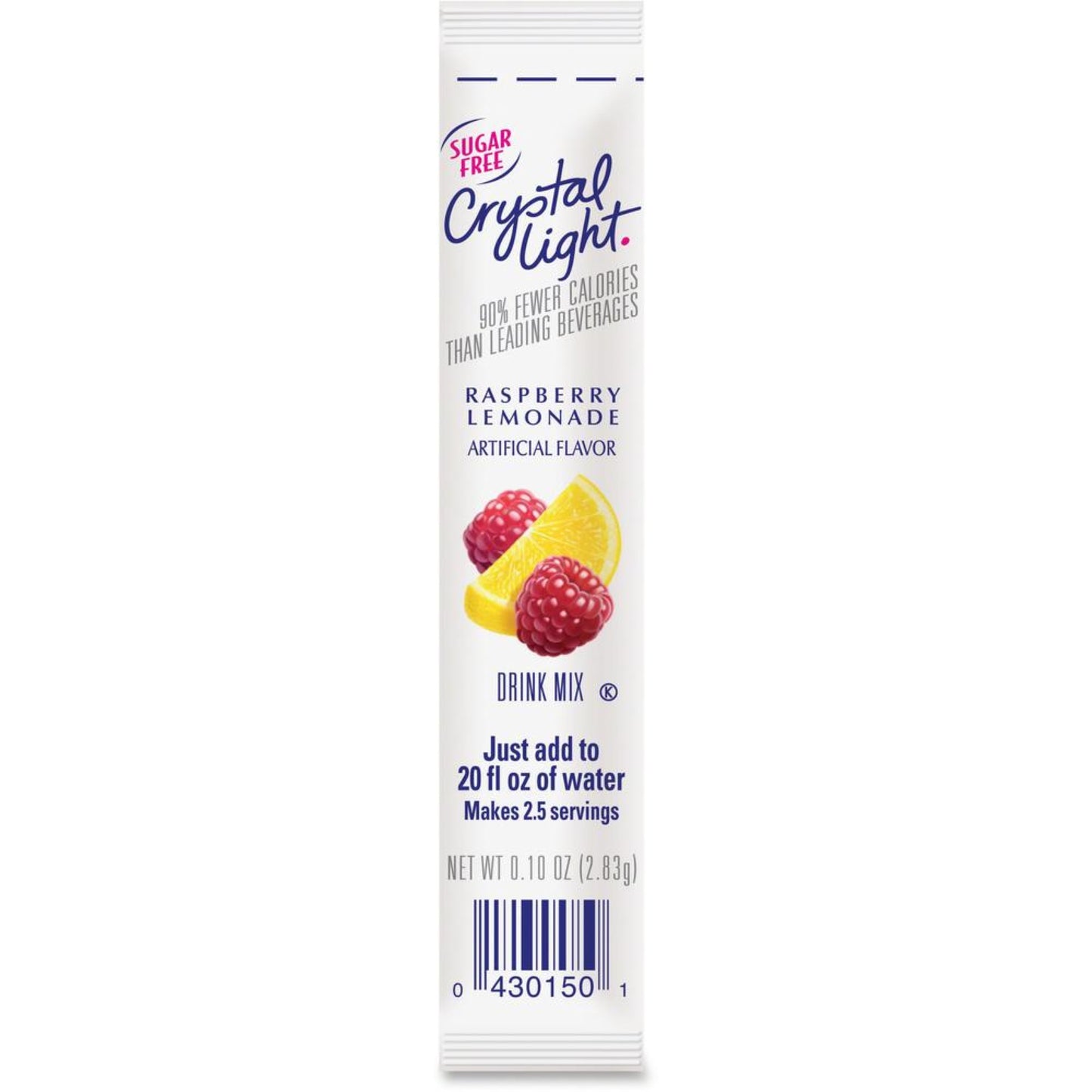 Crystal Light On-The-Go Raspberry Lemonade Mix Sticks - 0.16 Oz - Stick - 30 / Box