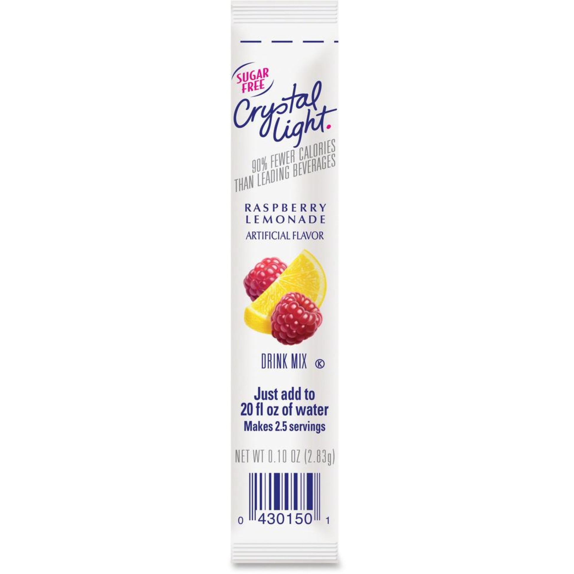 Crystal Light On-The-Go Raspberry Lemonade Mix Sticks - 0.16 Oz - Stick - 30 / Box