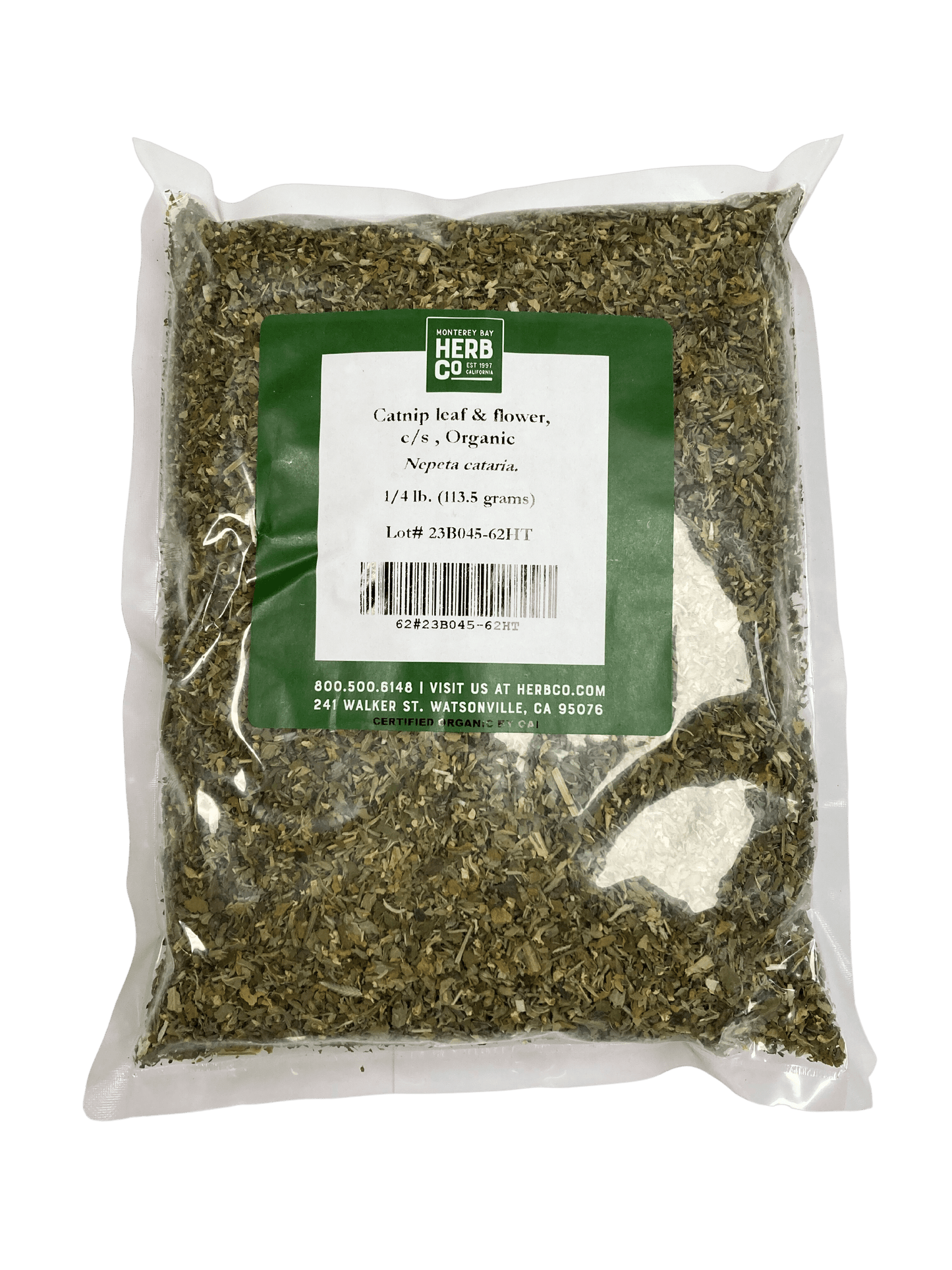 Catnip Leaf and Flower, Organic, Cut, Sifted
