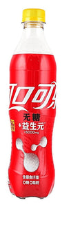Coca-Cola Zero Sugar + Prebiotics 500mL – Sugar-Free Prebiotic Cola with Dietary Fiber (China)