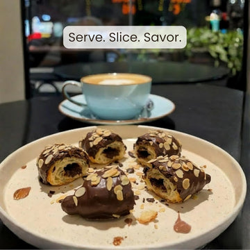 Andy Anand Sugar-Free Dark Chocolate Almond Croissant Cake, 10 pc, 2 lb – Keto & Diabetic-Friendly, Hand-Rolled, Birthday & Holiday Gift