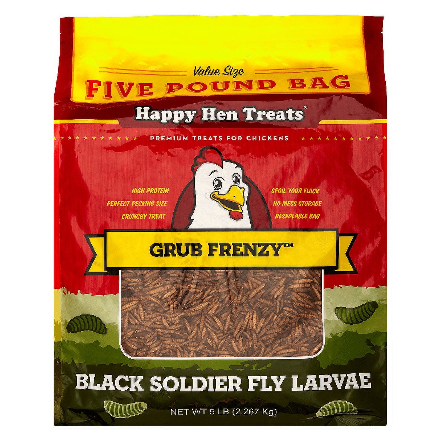 Durvet Happy Hen Grub Frenzy Treats For Chickens, 5 Lb.