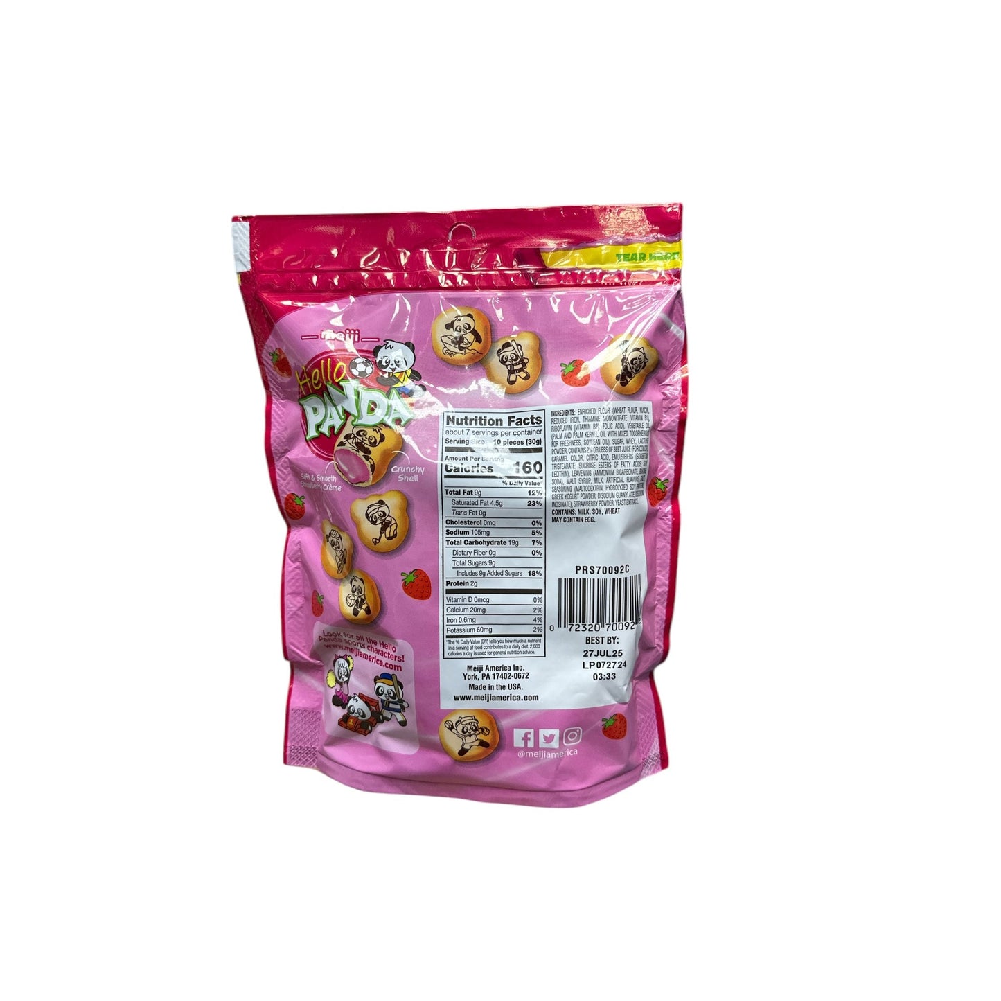 Market – Meiji Hello Panda Strawberry Cream-Filled Cookies