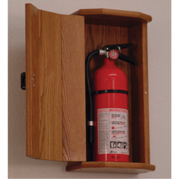 Wooden Mallet Fire Extinguisher Cabinet, 5 Lb. Capacity, Medium Oak