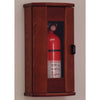 Wooden Mallet Fire Extinguisher Cabinet, 10 Lb. Capacity, Mahogany