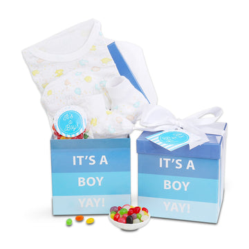 It's A Boy New Baby Gift Basket