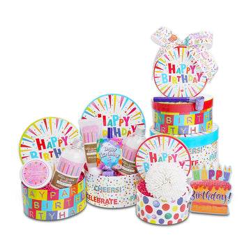 Happy Birthday Buttercream Spa Wishes Gift Tower