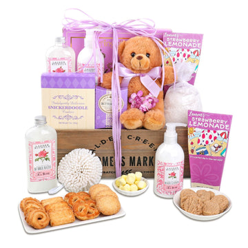 Pampered Rose Spa Gift Basket