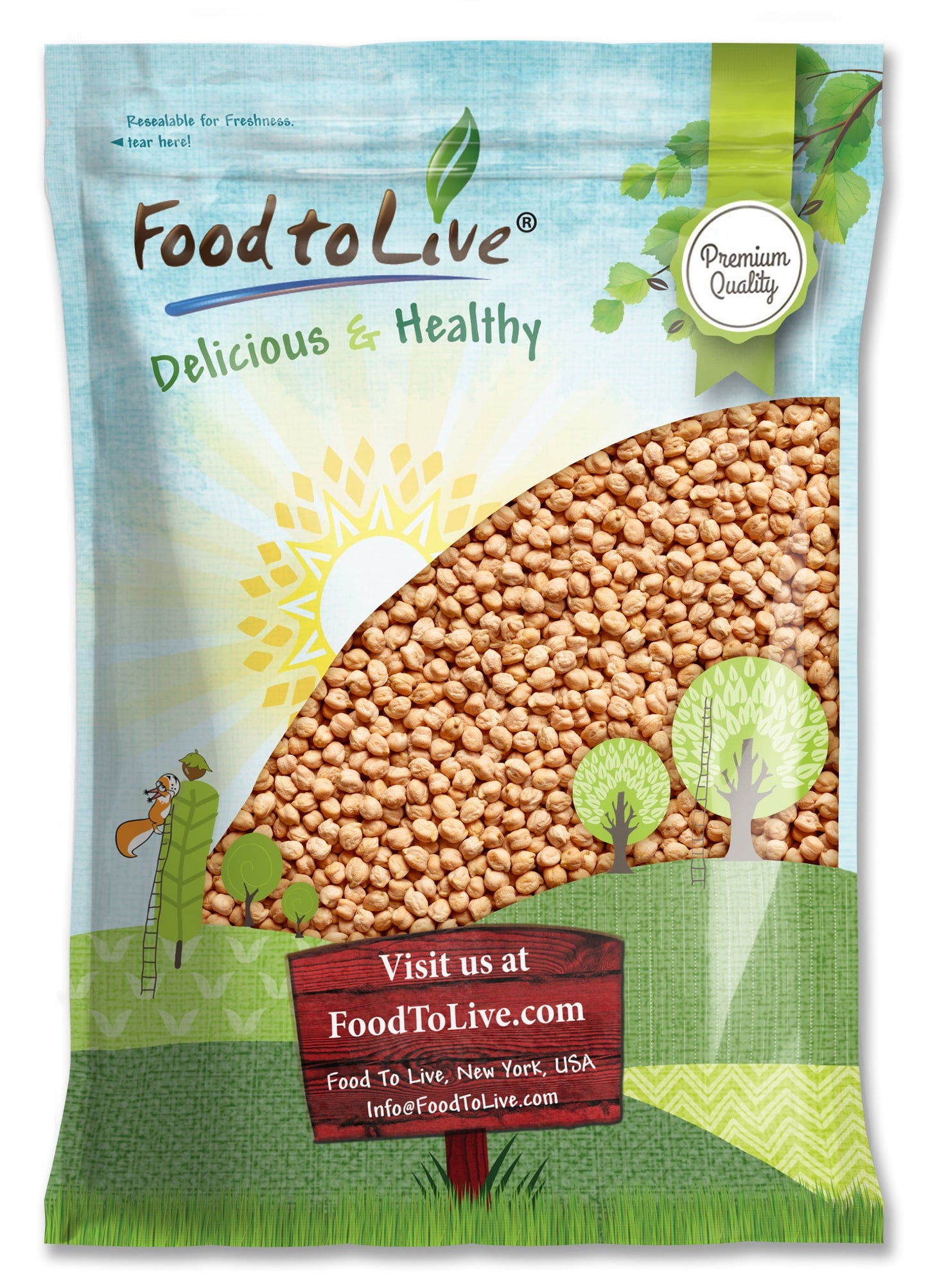 Garbanzo Beans (Chickpeas), 10 Pounds ?Kosher, Sproutable, Raw ?By Food To Live