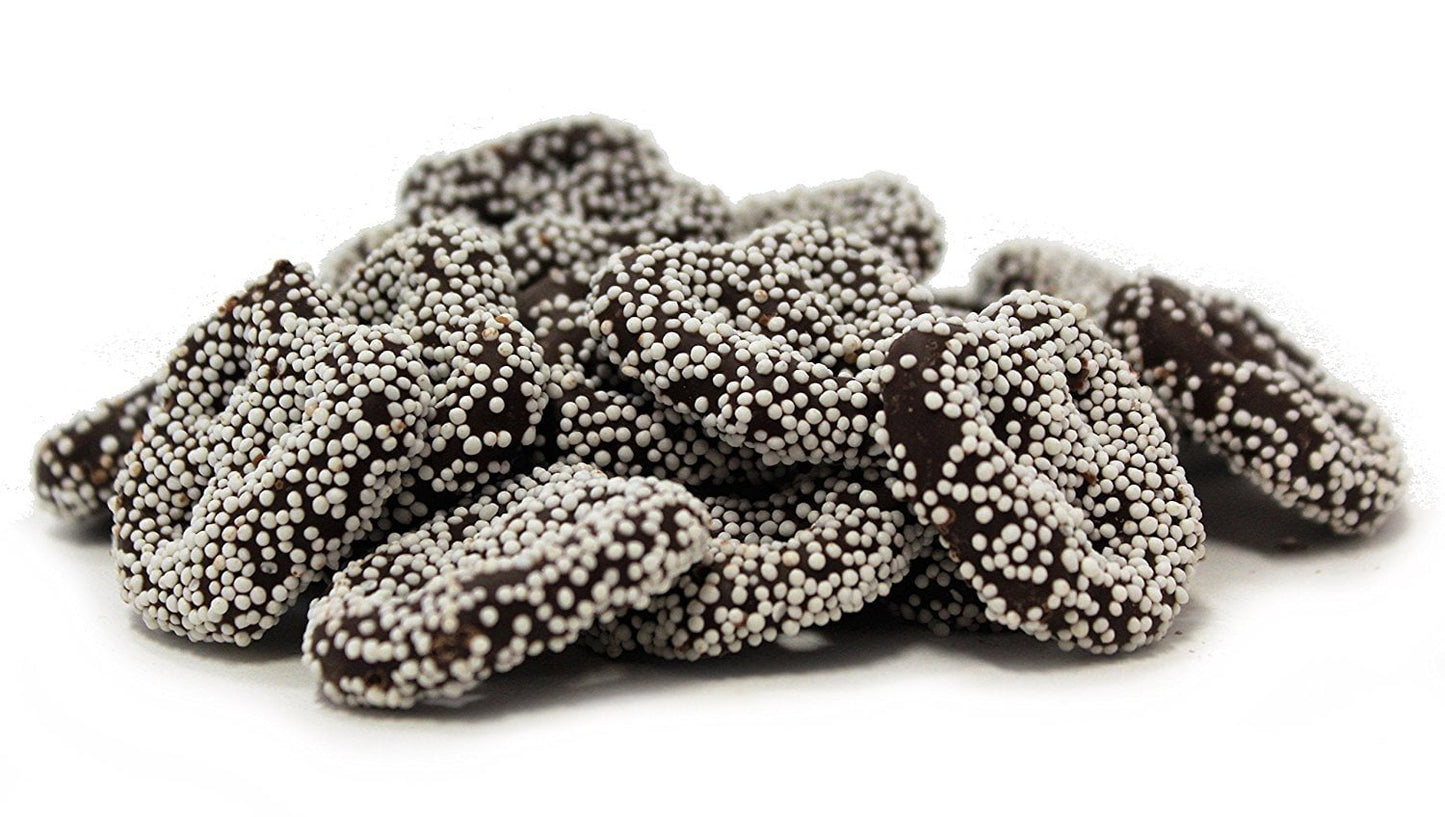Gourmet Dark Chocolate Covered Pretzels With White Nonpareil By Its Delish 2 Lbs