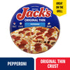 JackS Pepperoni, Original Thin Crust Pizza, 14.3 Oz (Frozen)