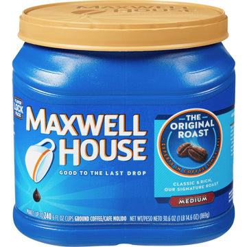 Maxwell House Medium Roast Original Roast Ground Coffee, 30.6 Oz. Canister