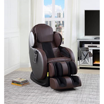 Acme Pacari Massage Chair In Chocolate Pu