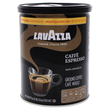 Lavazza Caffe Espresso Ground Coffee Blend, Medium Roast, 8-Ounce Can