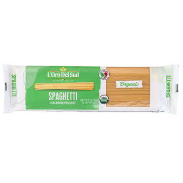 L'Oro Del Sud, Organic Spaghetti Pasta, 20 Pack x 1 lb
