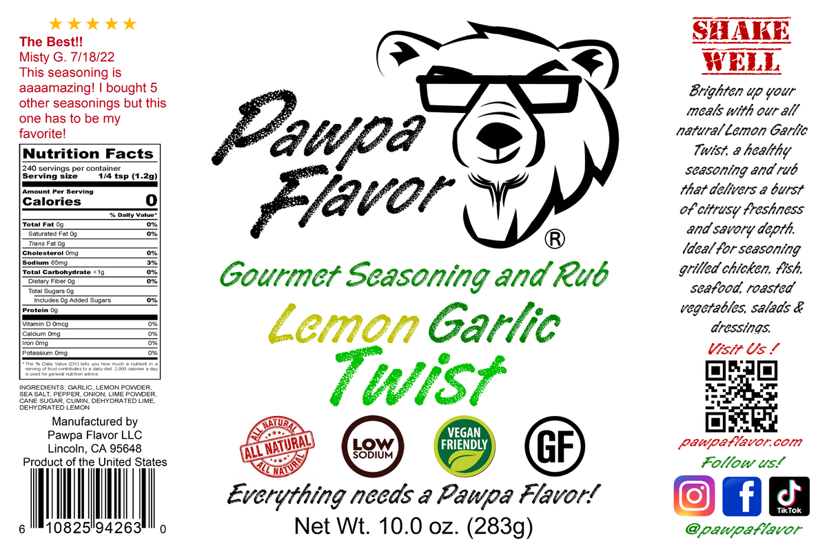 Pawpa Flavor Lemon Garlic Twist
