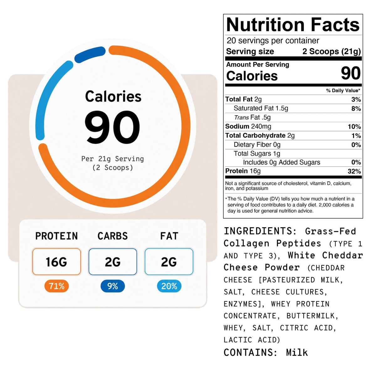 White Cheddar - Collagen Protein