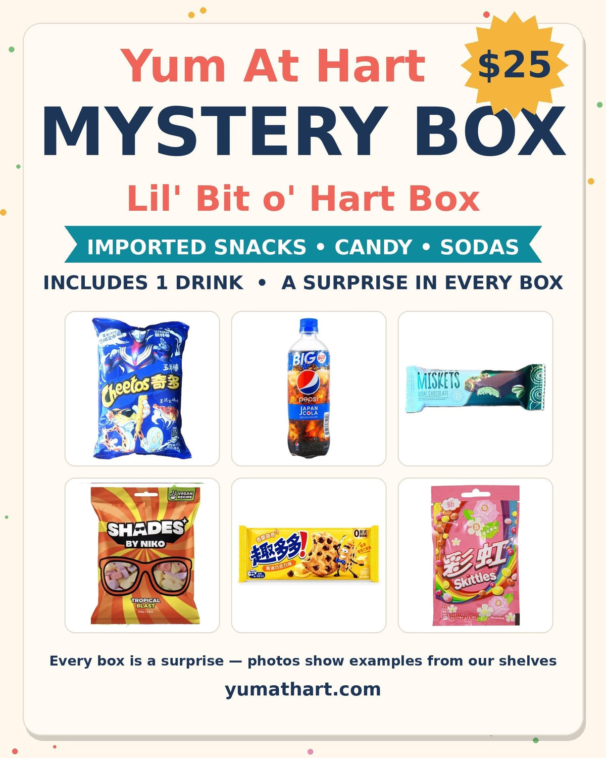Mystery Box – Lil’ Bit o’ Hart Box – Fun Mini Surprise Gift Collection