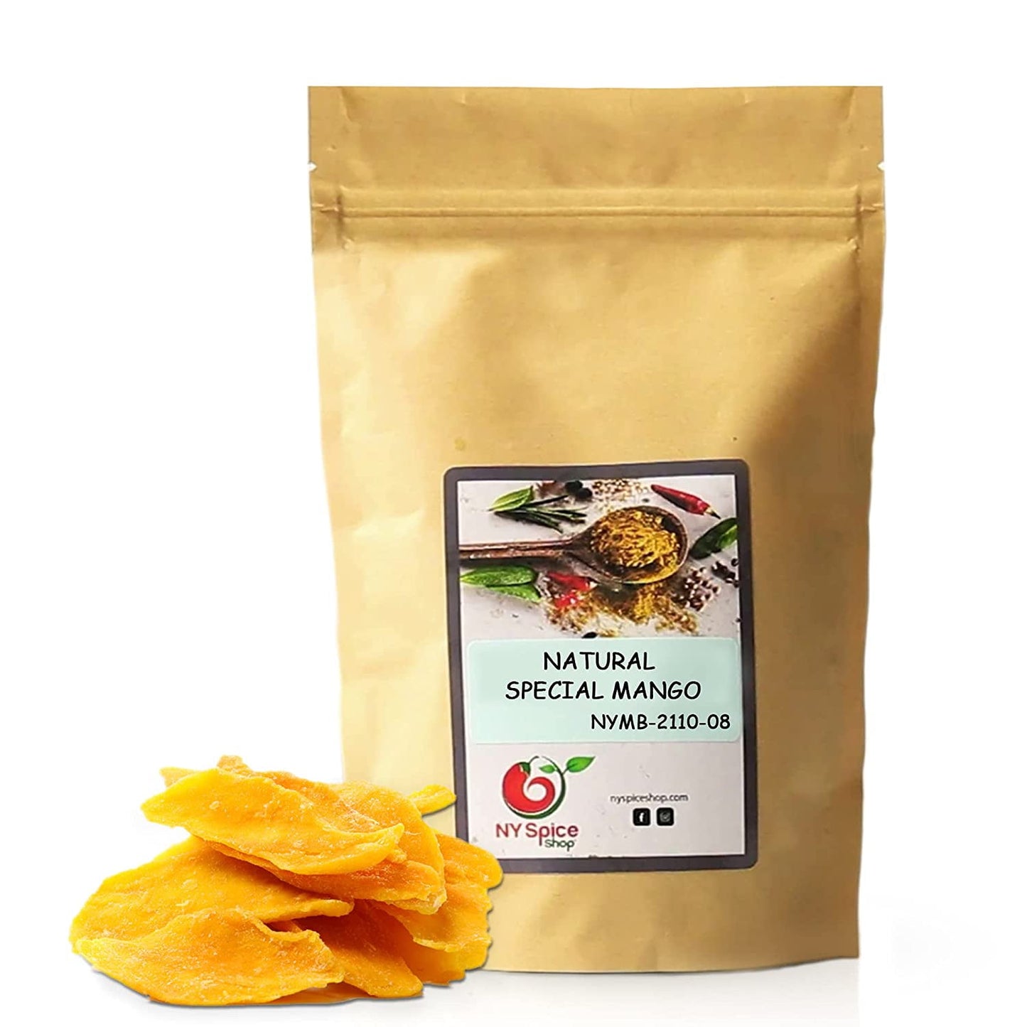 Ny Spice Shop Tropical Fields ?08 Ounces - Dried Mango Slices - Sugar Free Natural Dried Mango