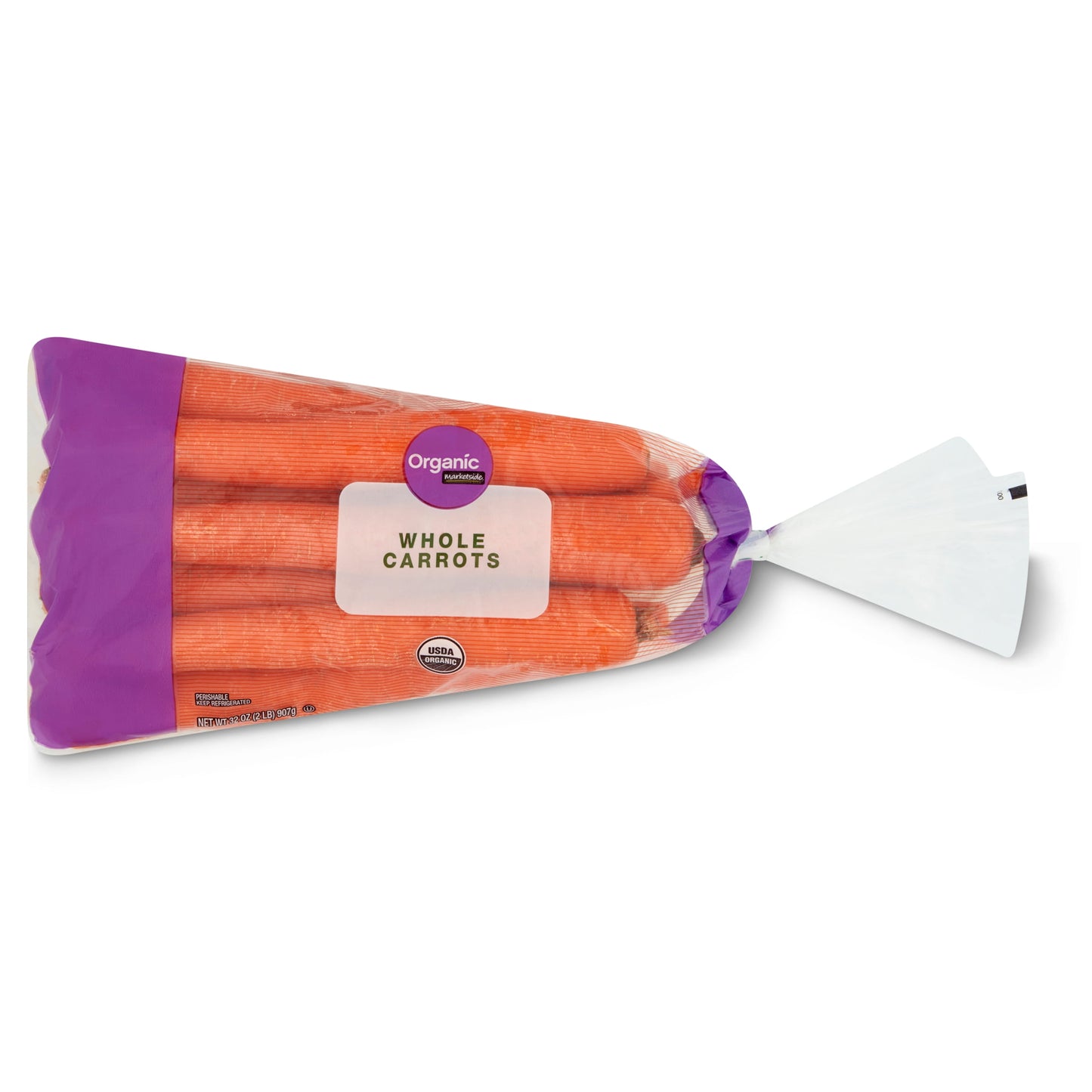 Organic Fresh Whole Carrots, 2 Lb Bag