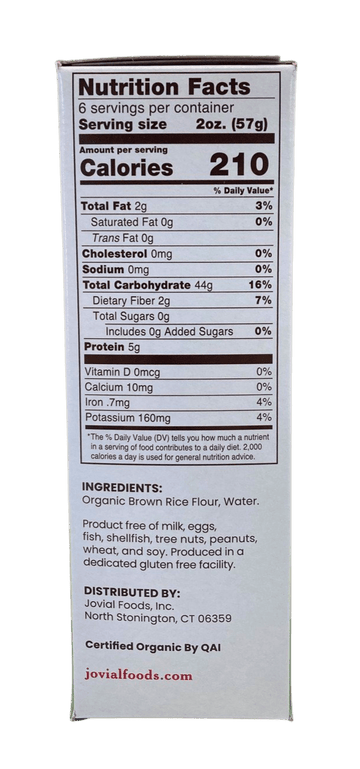 Fusilli, Brown Rice, Organic, Jovial, Gluten-Free