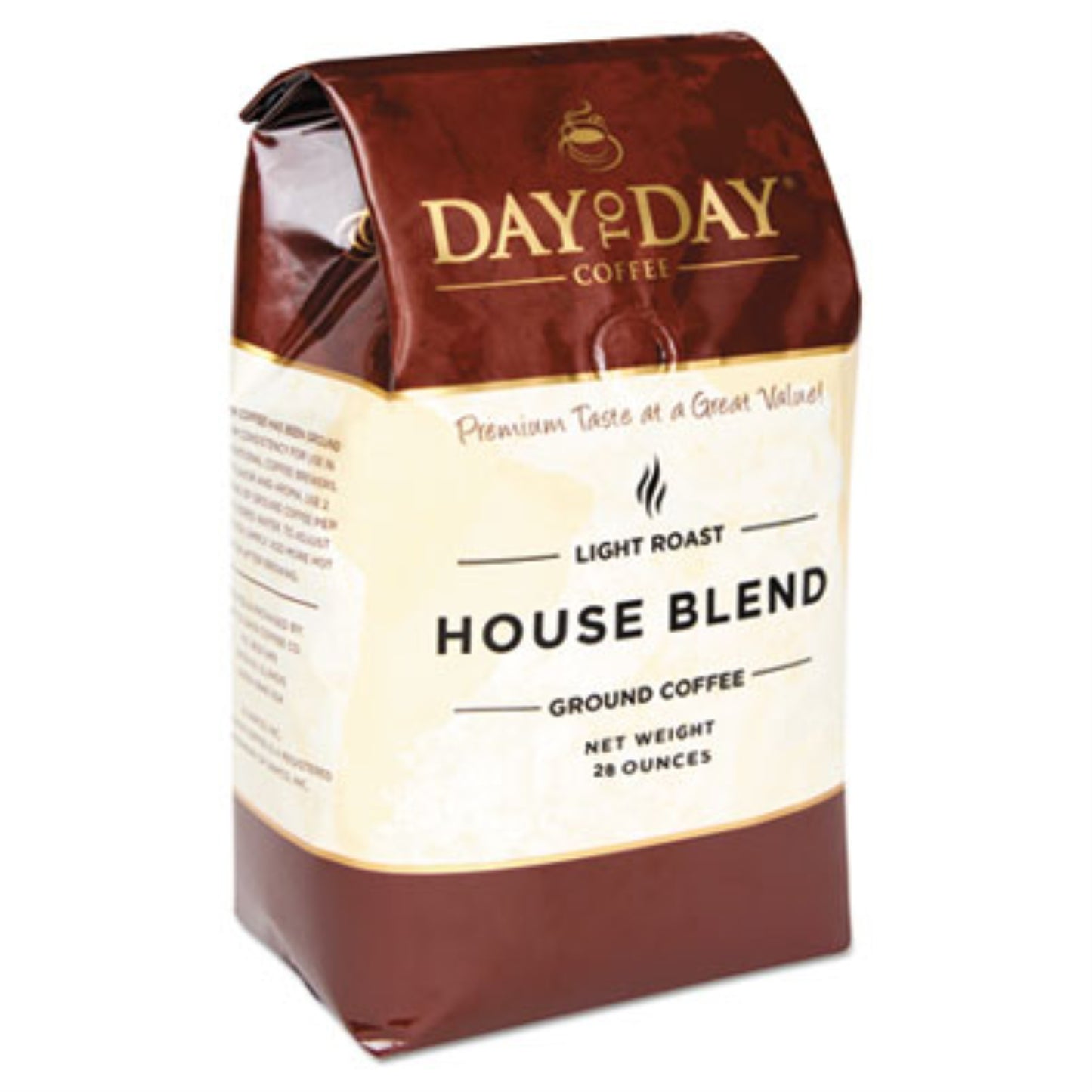 Day To Day Coffee 100% Pure Coffee, House Blend, Ground, 28 Oz Bag, 3/Pack