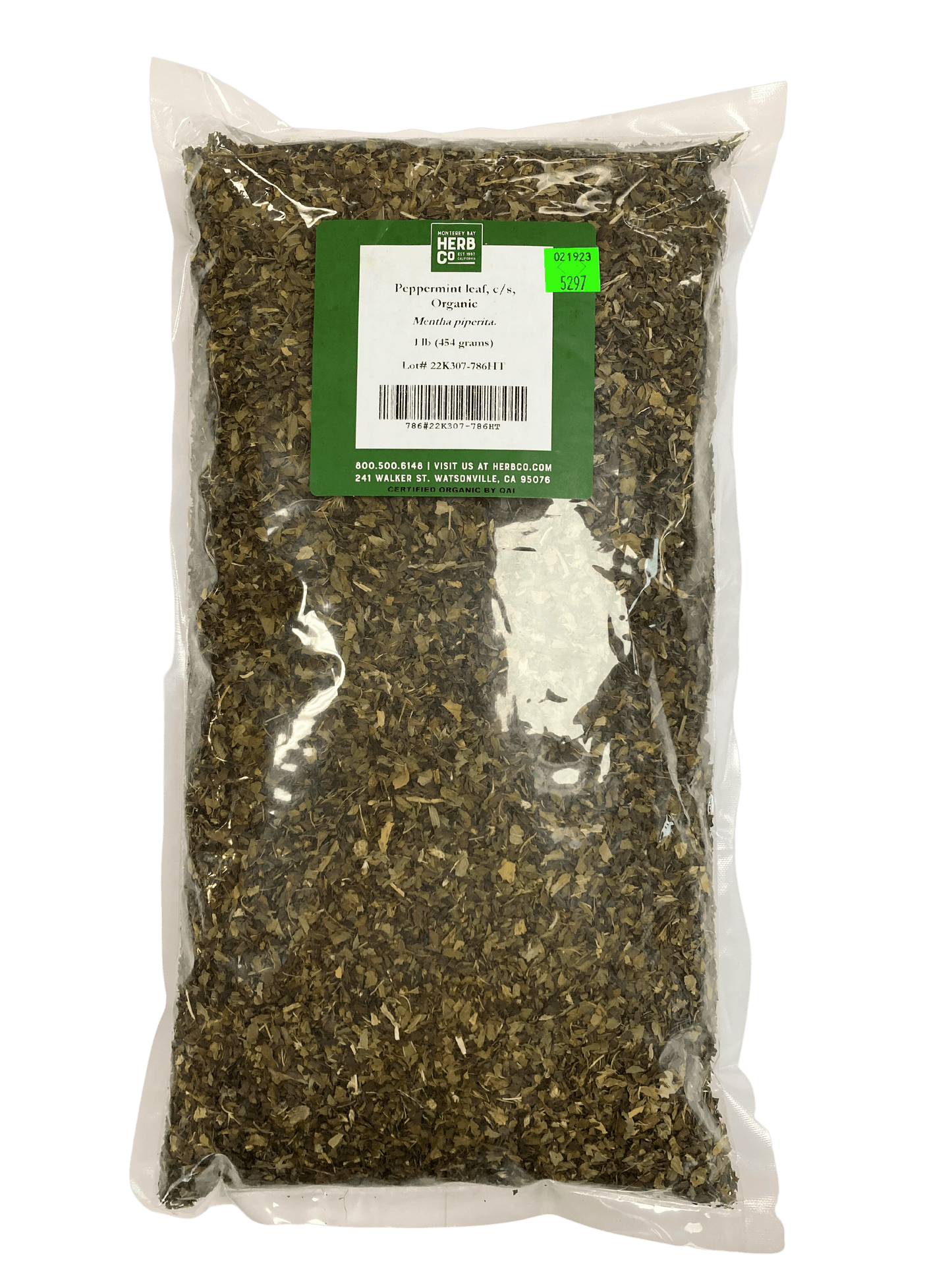 Peppermint Leaf, Organic 1 lb