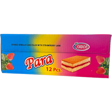 Jordina Para Strawberry Cake – Halal Vanilla Sponge, 12 Pieces