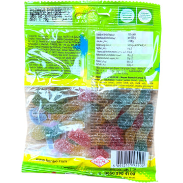 Haribo Sour Gummy Worms Halal Beef Gelatin