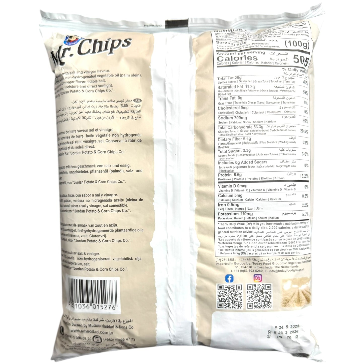 Mr.Chips Salt Vinegar Crisps 70g – Crispy Savory Snack