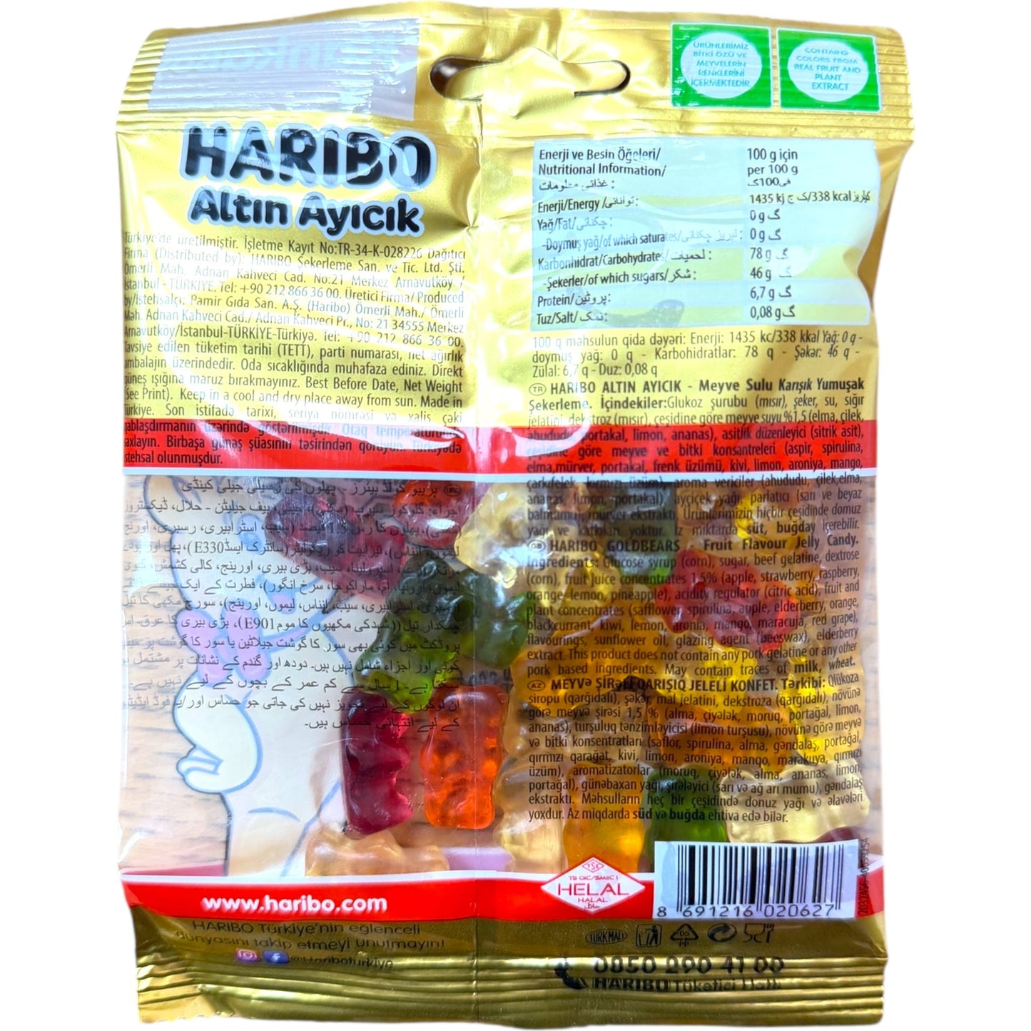 Haribo Goldbears Fruit Gummies Bulk Halal Beef Gelatin