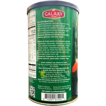 Galaxy Foods Hot Chili Mixed Nuts 16 Oz