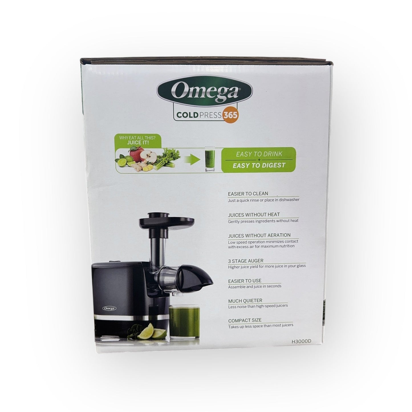 Omega Cold Press 365 Juicer – High Yield, Low Speed, BPA Free