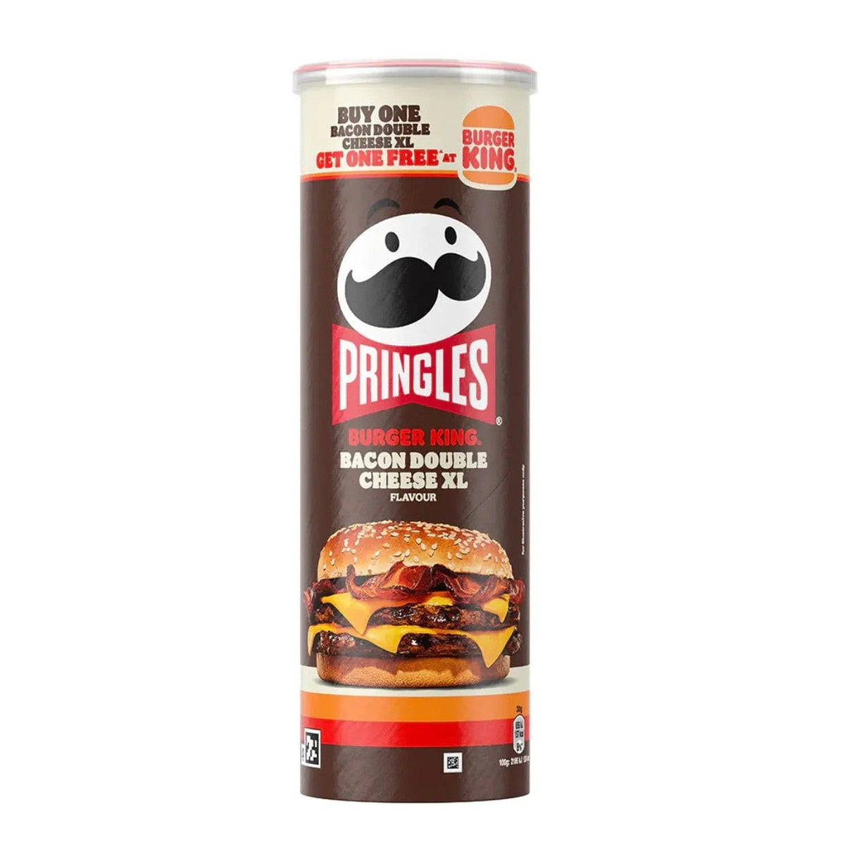 Pringles Burger King Bacon Double Cheese XL – Bacon Cheeseburger Flavored Potato Crisps (UK)