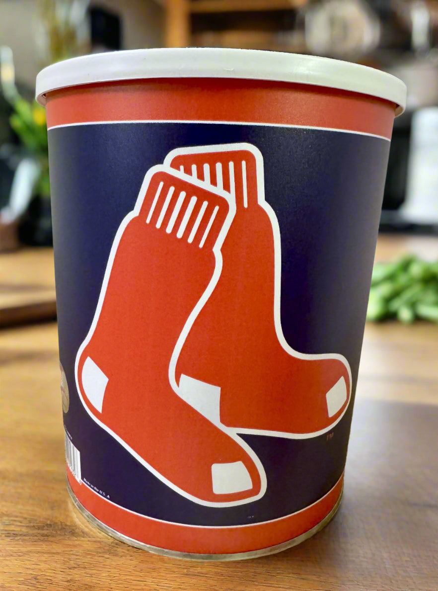Boston Red Sox Gift Tin Basket - Savory or Sweet Snacks - Made in USA