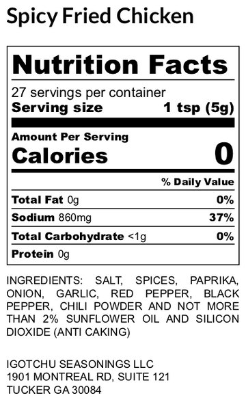 Igotchu Spicy Fried Chicken seasoning