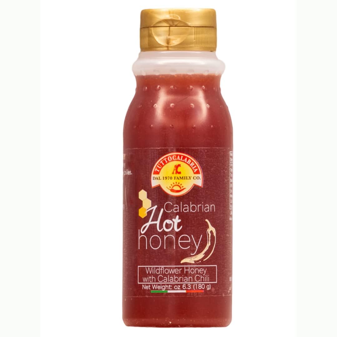 TuttoCalabria Hot Honey with Calabrian Chili Peppers – 6.3 oz (180 g)