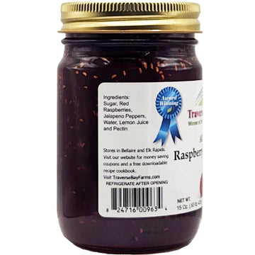 Red Raspberry Jalapeno Jam - 15 oz.