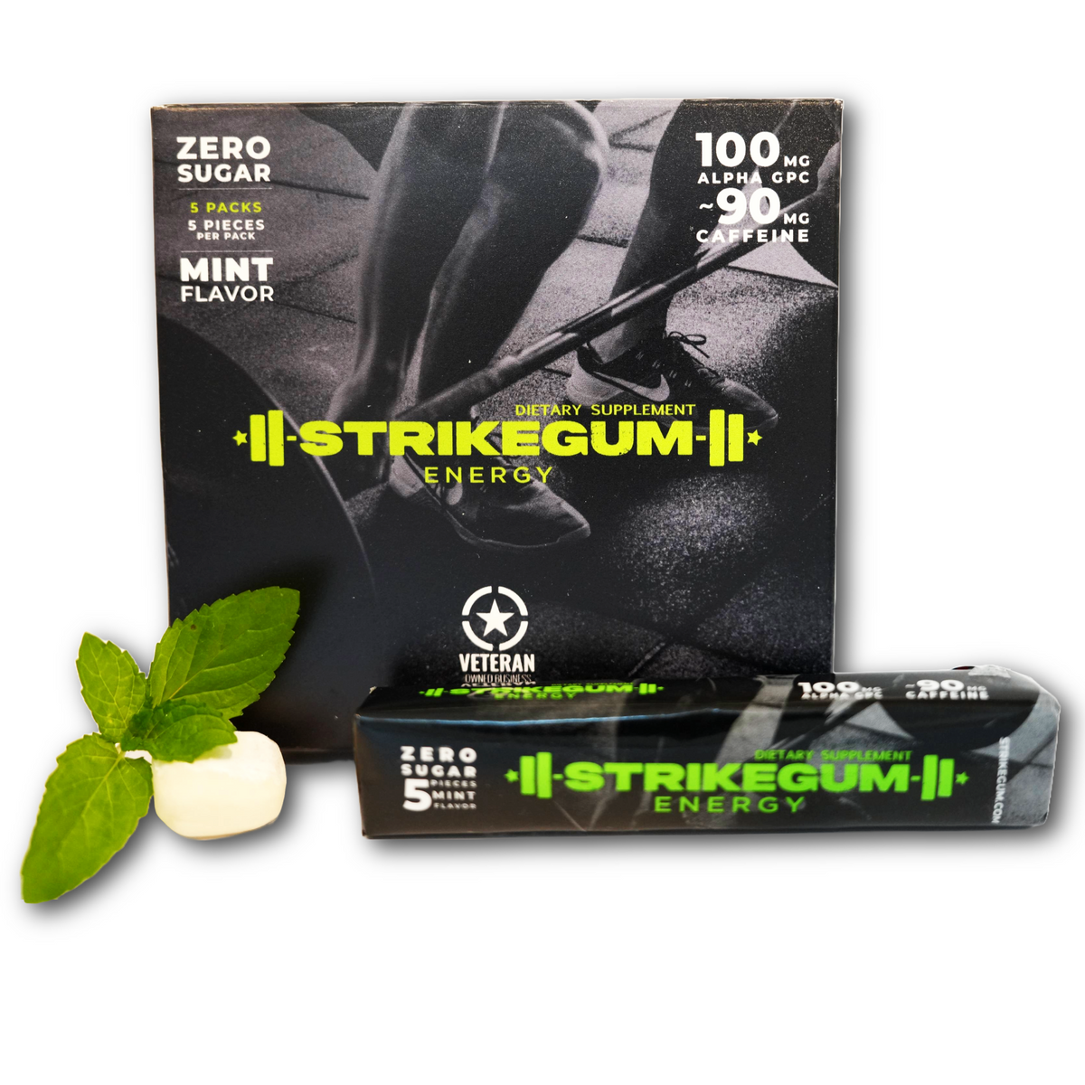 Strike Premium Energy Gum | 5 Packs
