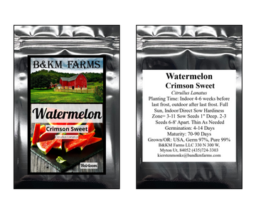 Crimson Sweet Watermelon Fruit Seeds