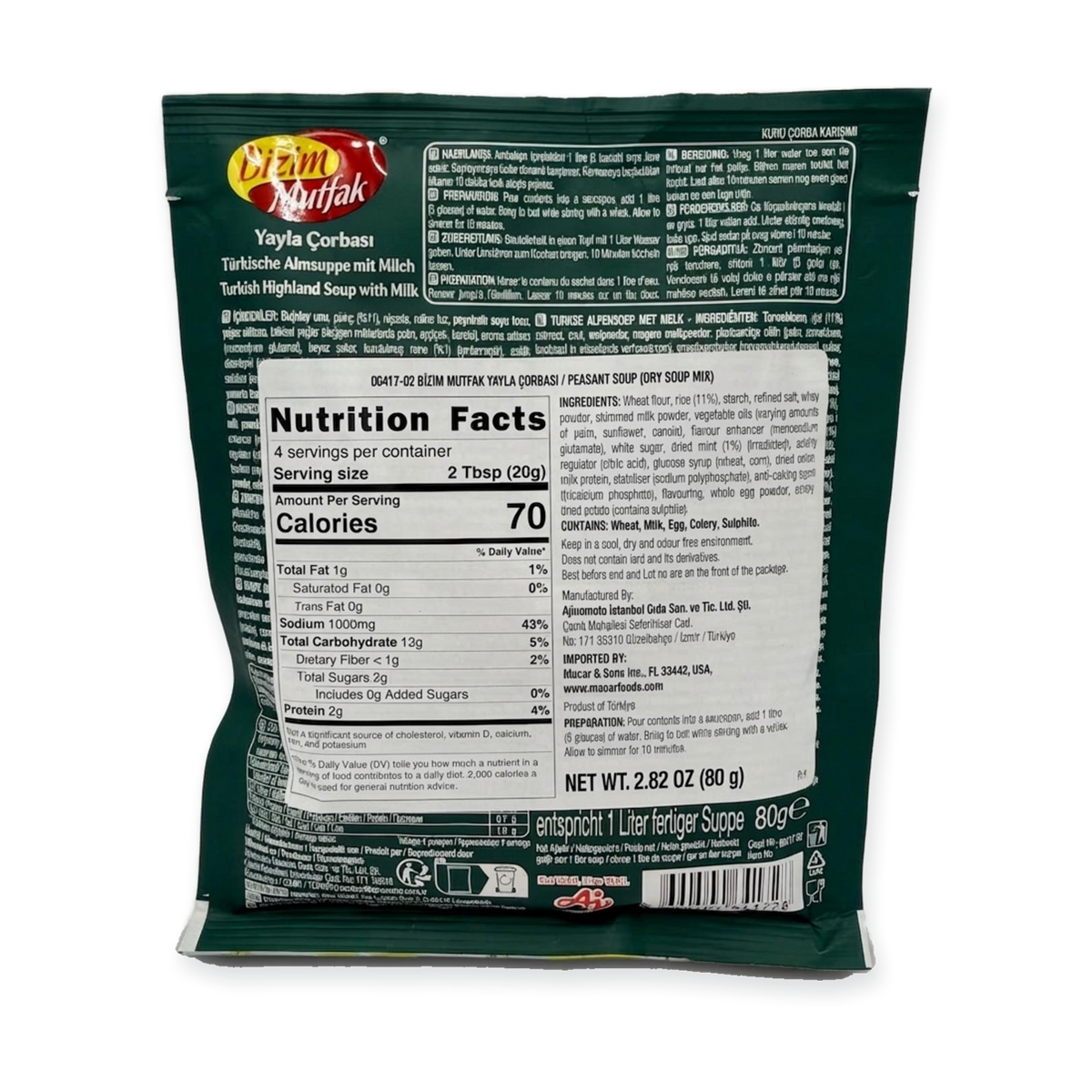 Yayla Çorbası - Turkish Highland Soup with Milk (50g)